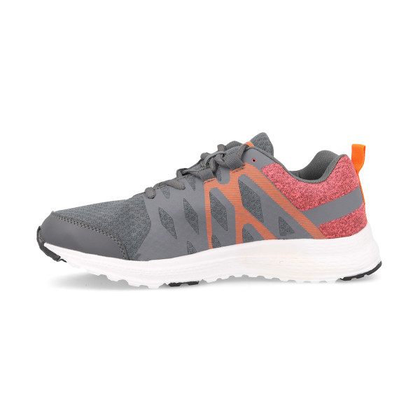 Zapatillas de deporte para hombre ultra ligeras y cómodas con un diseño explosivo que combina el color gris y naranja. 2