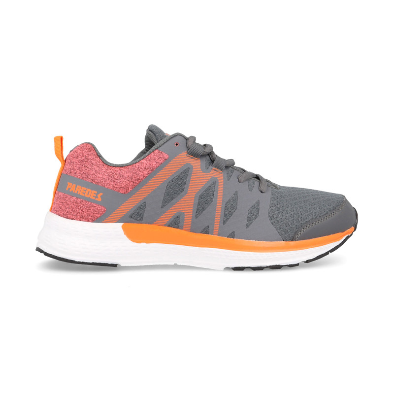 Men's sneakers ultra light and comfortable with an explosive design that combines gray and orange.