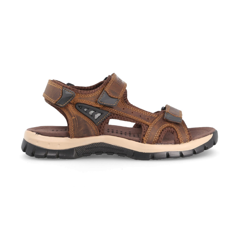 Sandalias de trekking para hombre cómodas y resistentes en color marrón