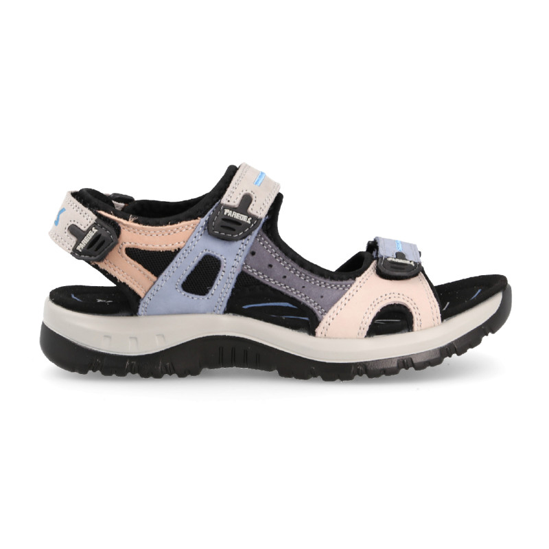 Trekking sandals for women resistant and comfortable in blue and salmon, very combinable