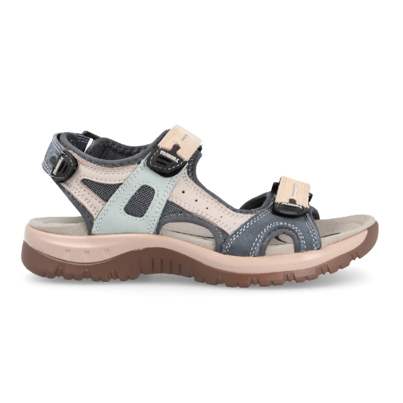 Trekking sandals for women in gray and pink very resistant and adjustable