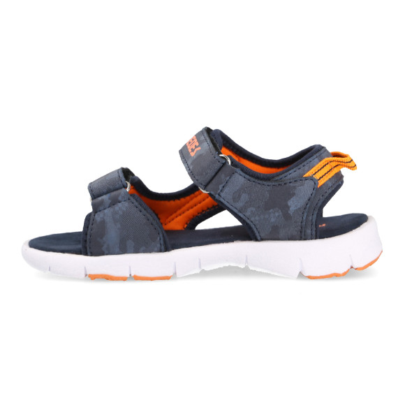 Sandals for children comfortable and versatile with double adjustment in navy blue 2