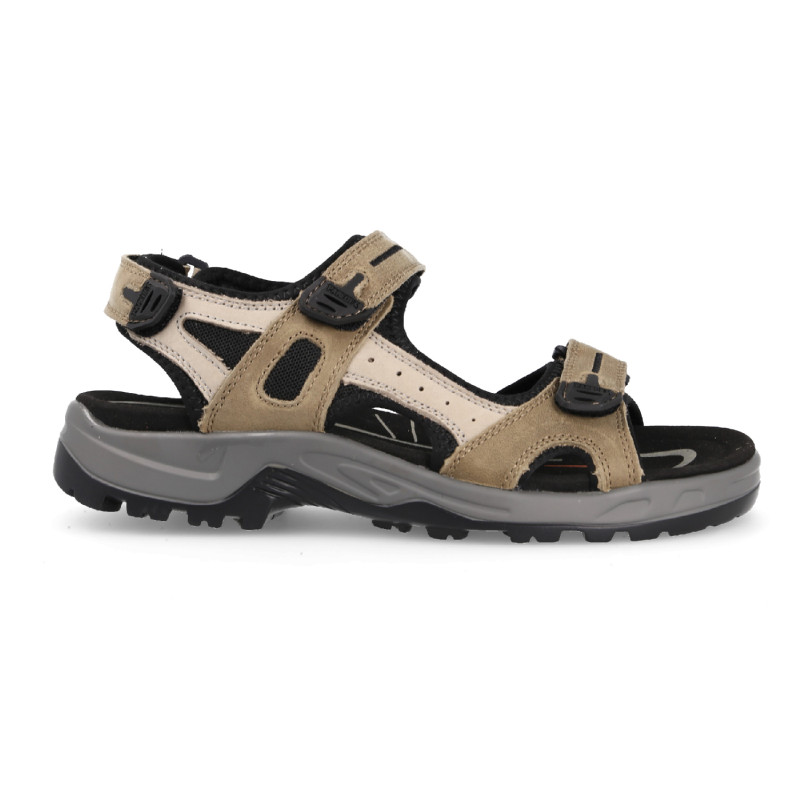Men's trekking sandals comfortable and fresh in kaki color