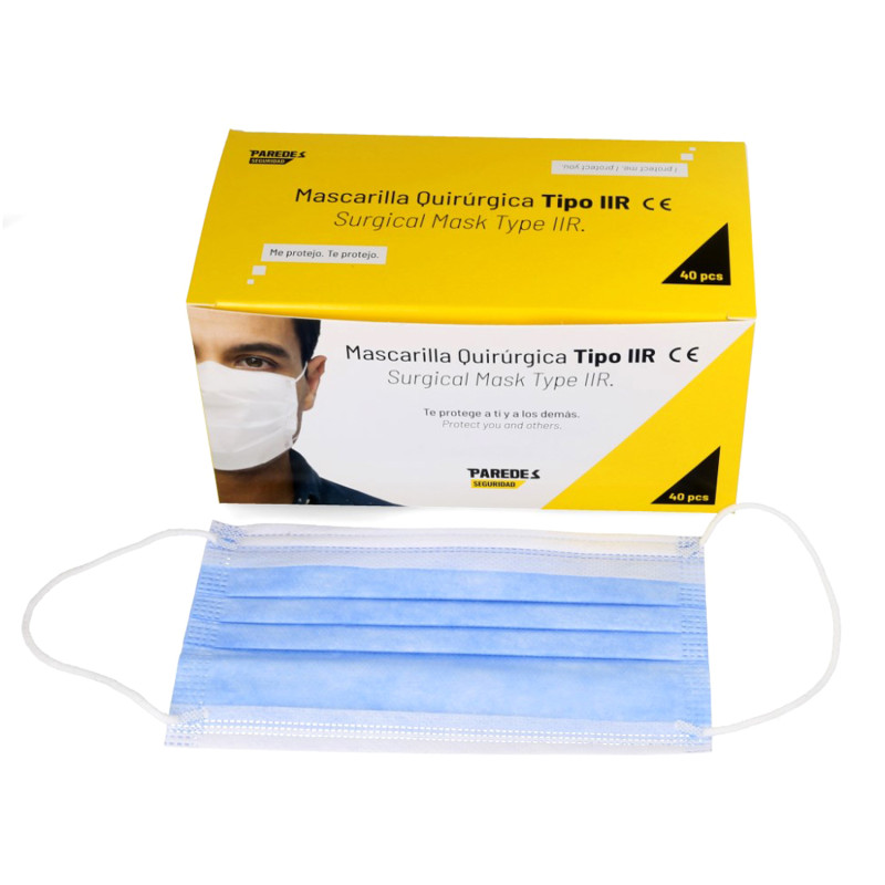 Box of 20 Packs of Type IIR Blue Surgical Masks