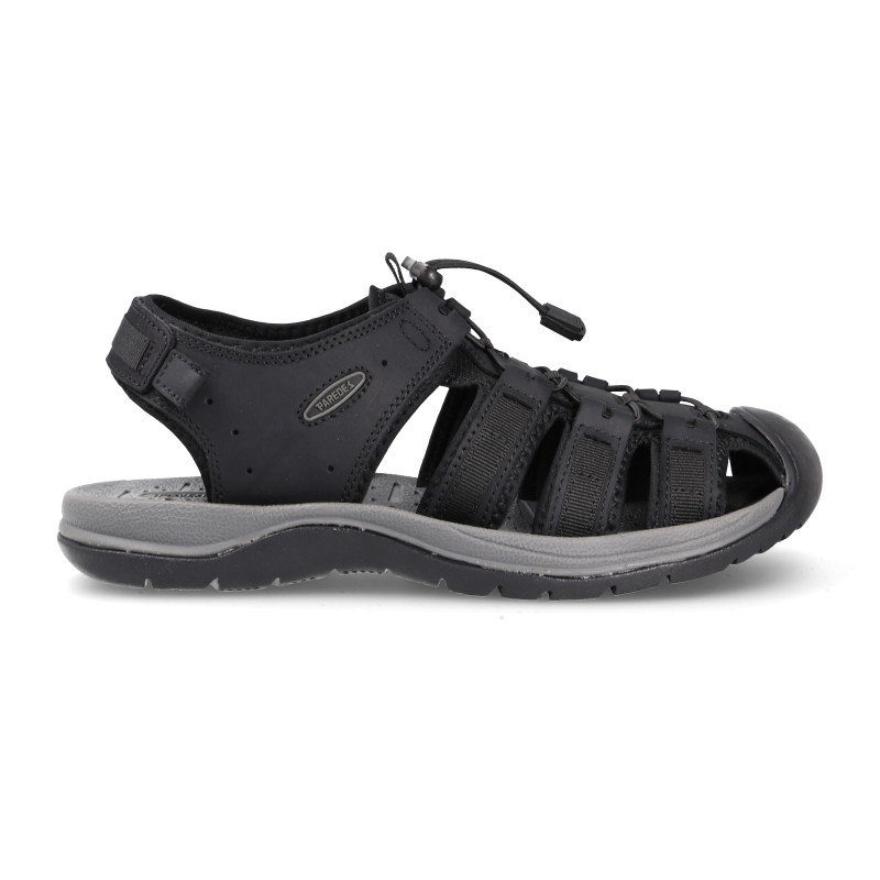 Sandalias de trekking para hombre con diseño cerrado para mayor ajuste al pie en color negro