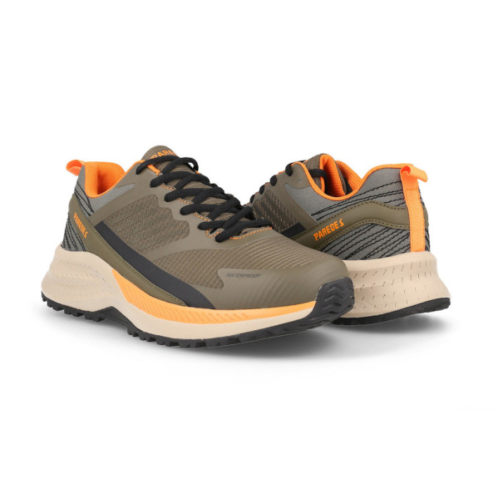 Zapatillas Trekking Hombre Alta Tracción Gascones Kaki