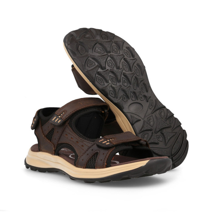 Sandalias outdoor hombre Adelán marrón oscuro