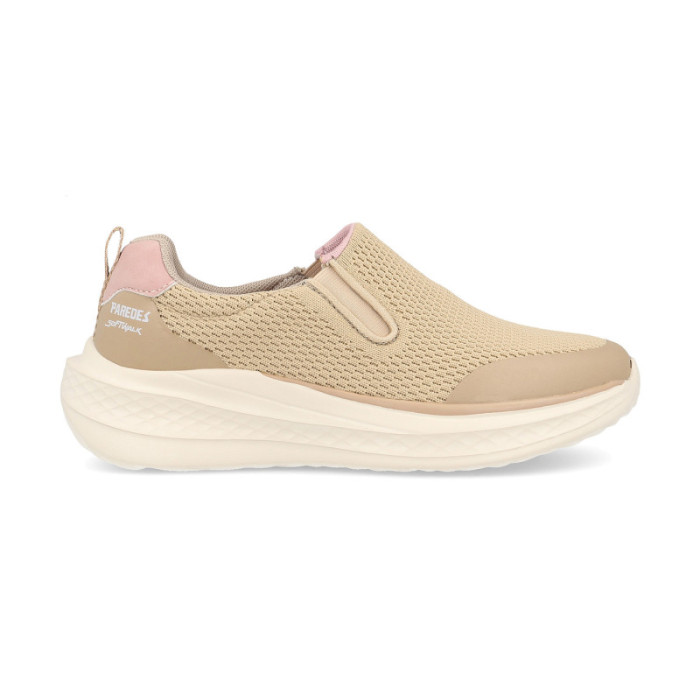 Zapatillas deportivas mujer Ajuy en beige con diseño discreto y ligero