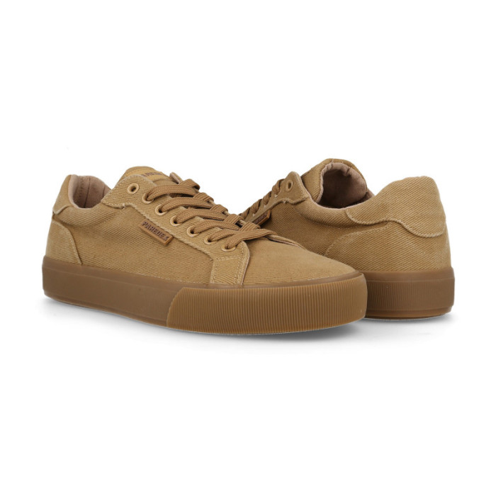 Zapatillas casual hombre Hermisende mostaza