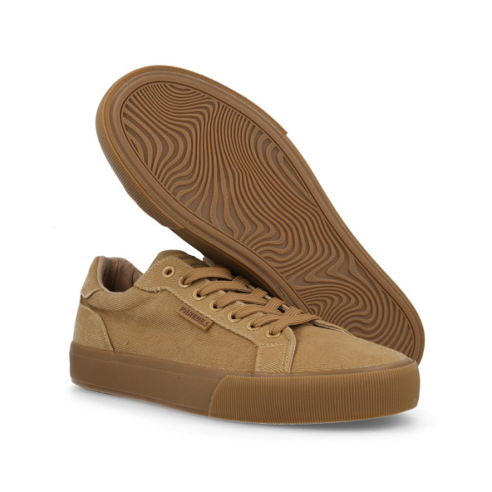 Zapatillas casual hombre Hermisende mostaza