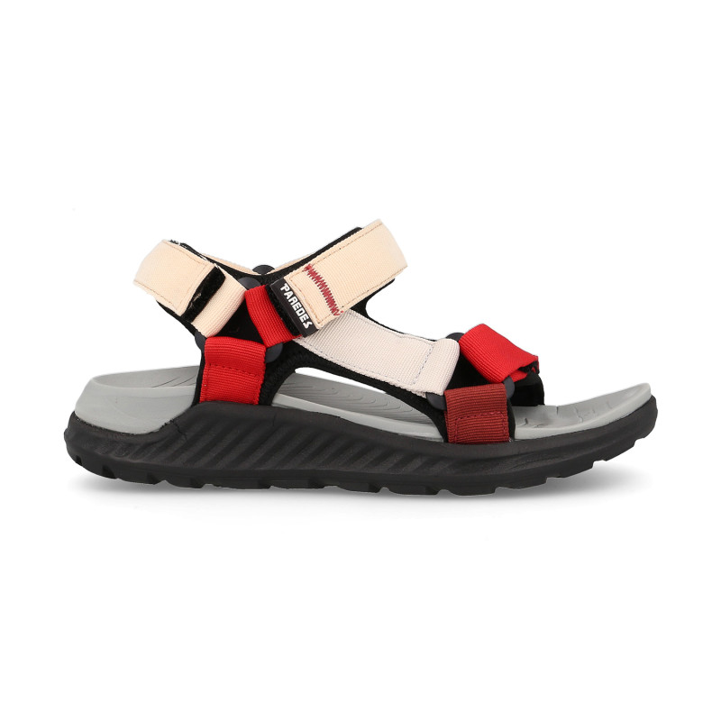 Sandalias casual mujer Jarilla en rojo con diseño moderno