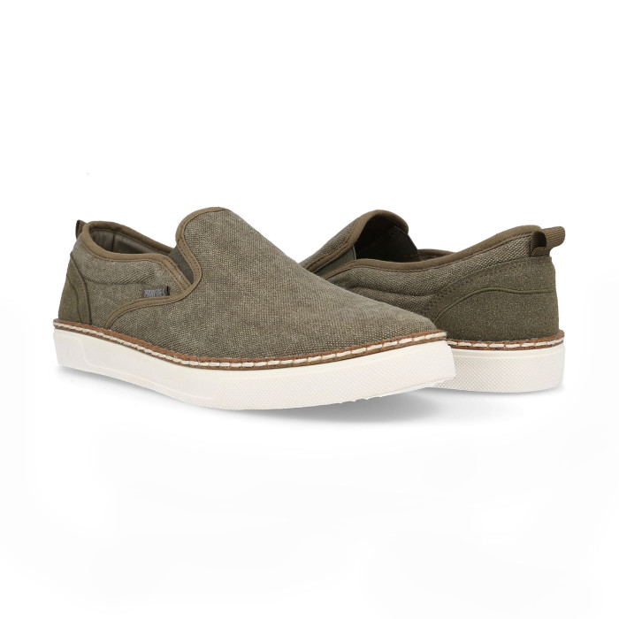 Zapatillas casual hombre Hoyuelos kaki