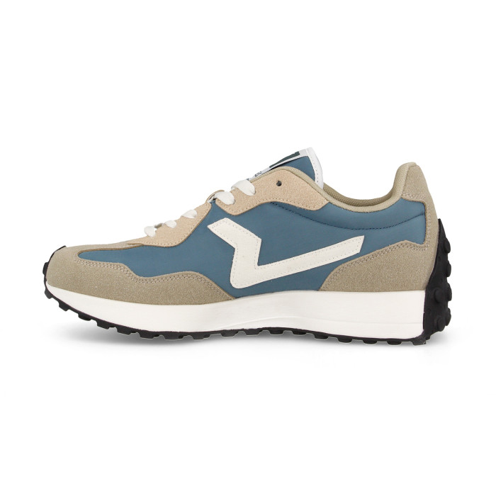 Zapatillas casual hombre Berzosa beige-turquesa