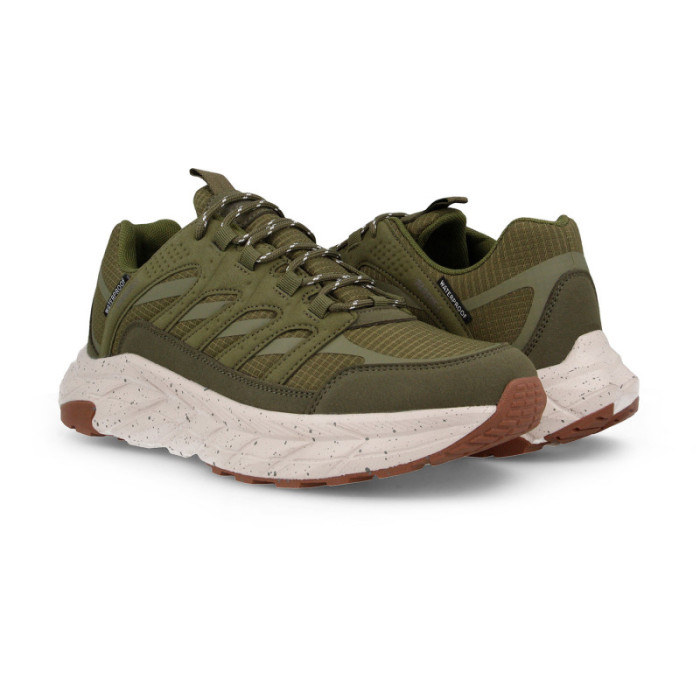 Zapatillas trekking para hombre Insua kaki + Camiseta Lyra Kaki de regalo