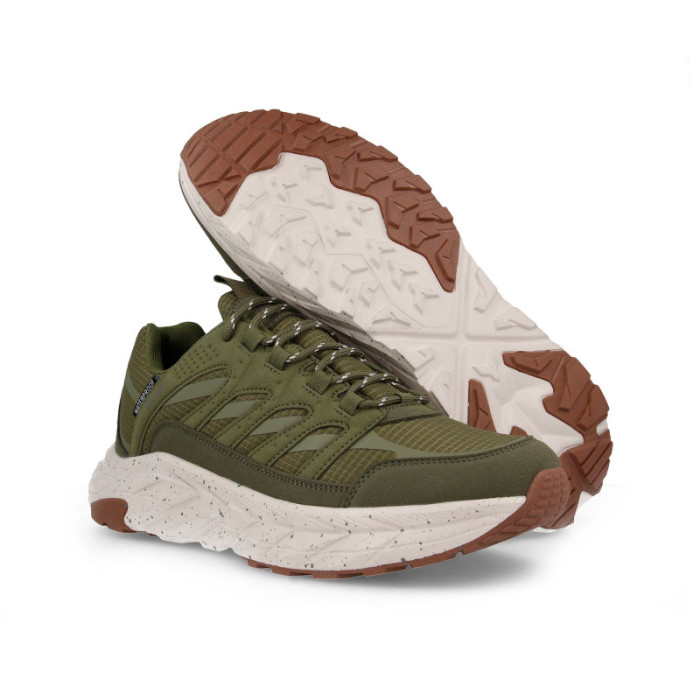Zapatillas trekking para hombre Insua kaki + Camiseta Lyra Kaki de regalo