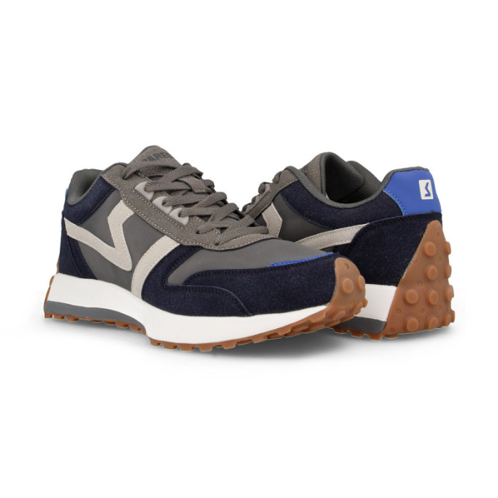 Zapatillas casual para hombre Fortaleny gris-azul