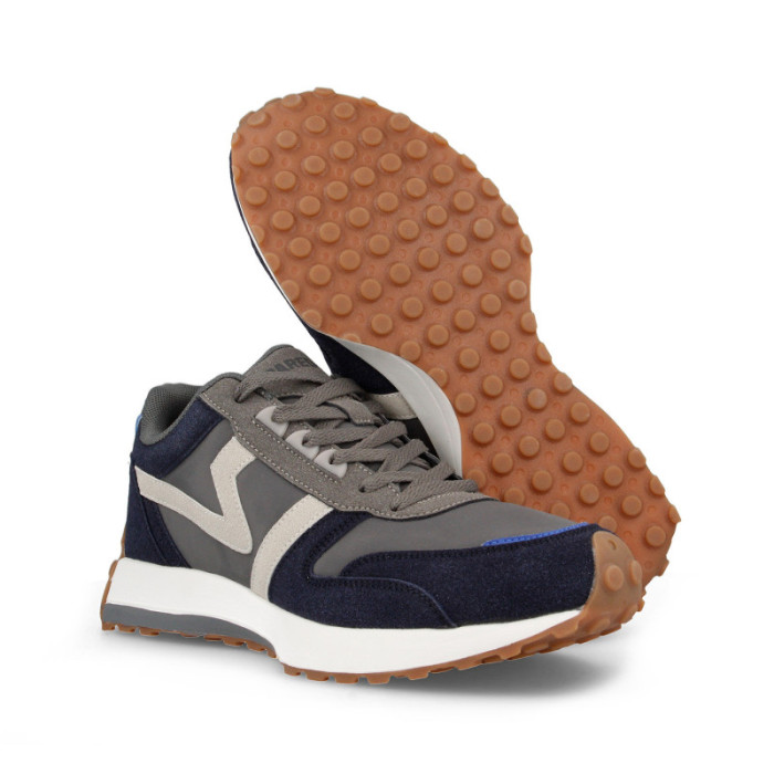 Zapatillas casual para hombre Fortaleny gris-azul