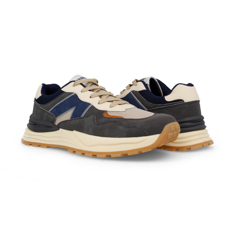 Zapatillas casual para hombre Pedralba gris-beige