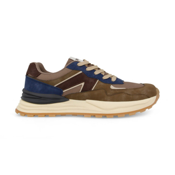 Zapatillas Paredes Pedralba marrón con azul