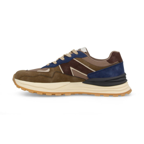 Zapatillas Paredes Pedralba marrón con azul 2