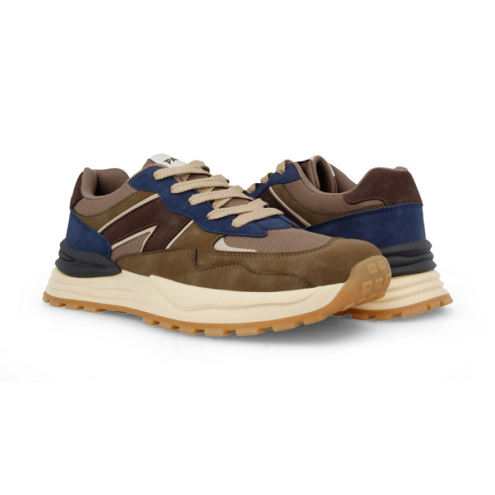 Zapatillas casual para hombre Pedralba marrón-azul