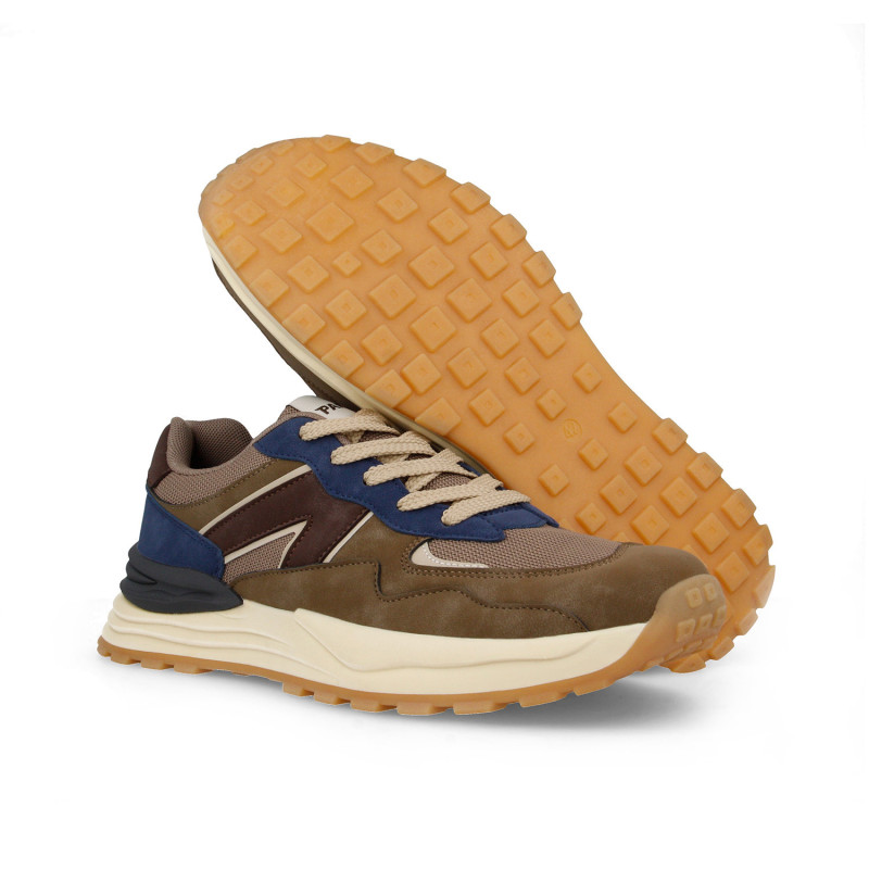 Zapatillas casual para hombre Pedralba marrón-azul