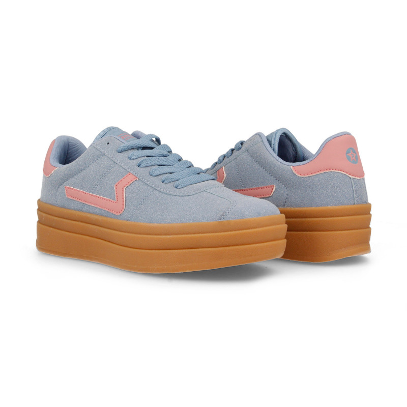 Zapatillas casual mujer Cotes Azul