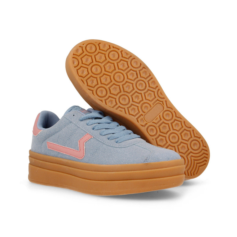 Zapatillas casual mujer Cotes Azul