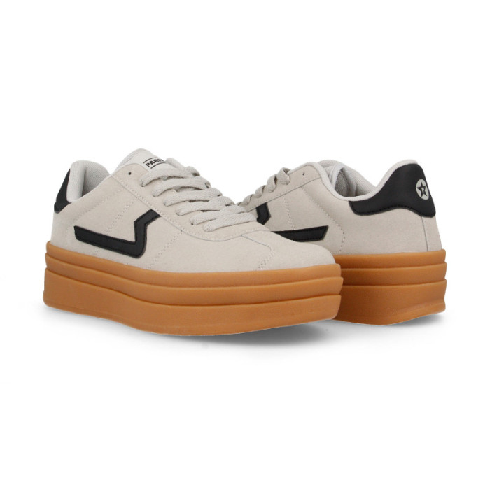 Zapatillas casual mujer Cotes Beige