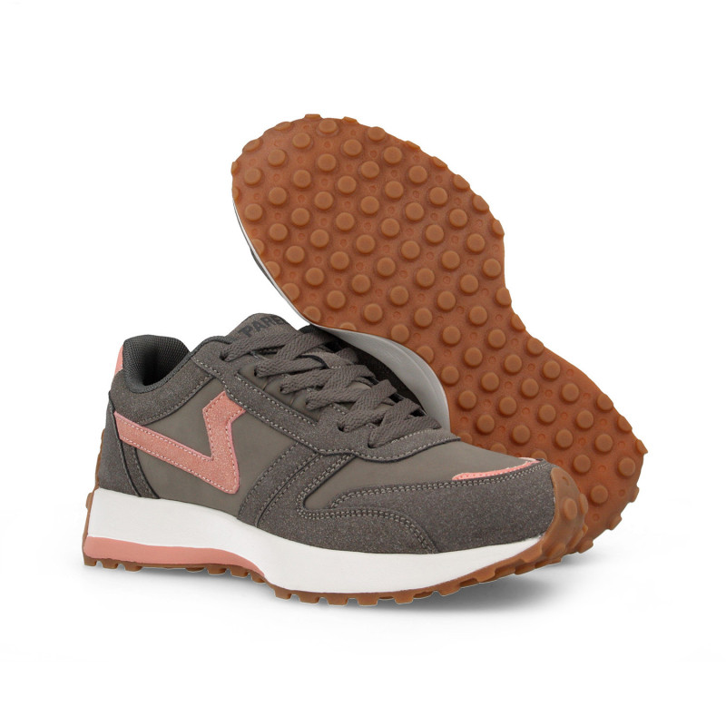 Zapatillas casual mujer Chiva Gris Rosa