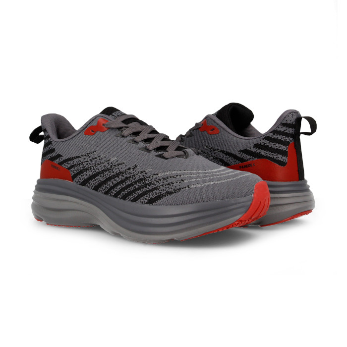Zapatillas deportivas para hombre Almussafes gris-rojo