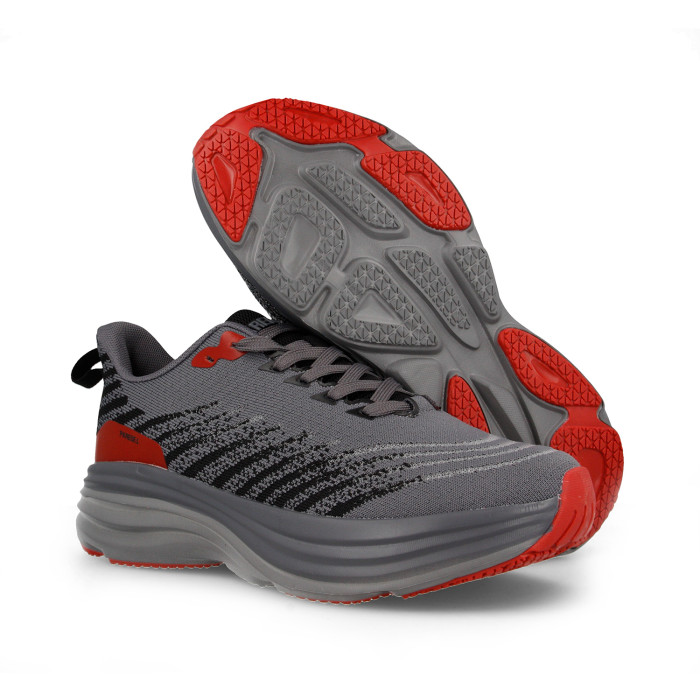 Zapatillas deportivas para hombre Almussafes gris-rojo