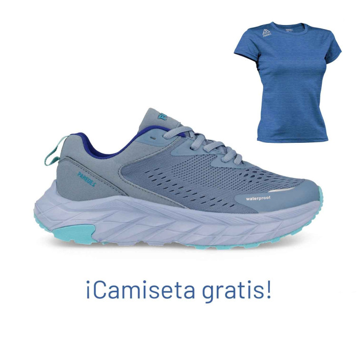 Zapatillas deportivas mujer Carlet Azul Marino + Camiseta Jaspe Azul Gratis
