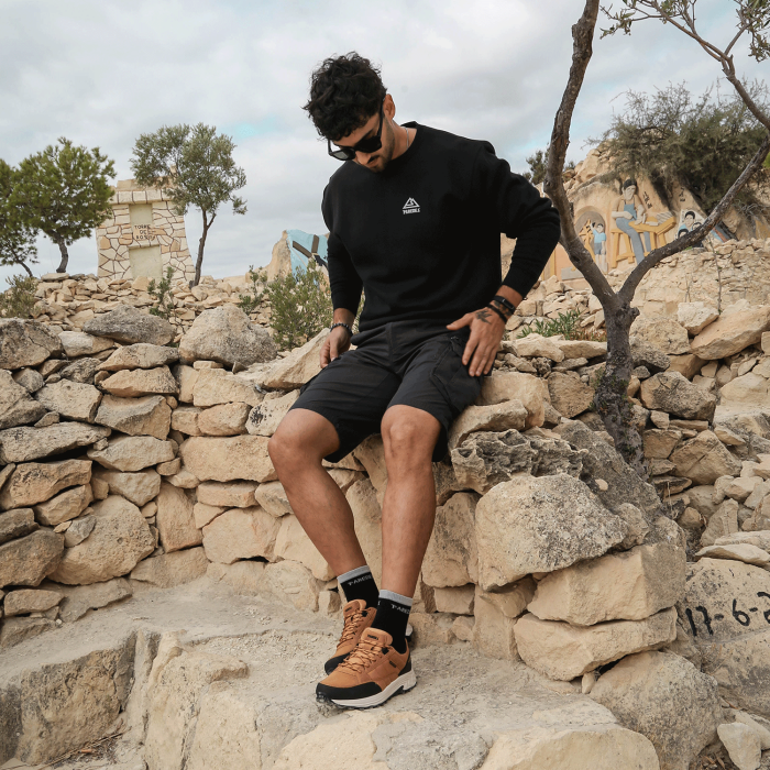 Zapatillas trekking Hombre Albalat camel