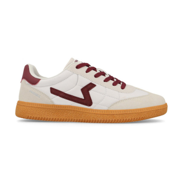 zapatillas casual hombre paredes icod blanco rojo | zapatillas pu suede textil paredes icod | suela caucho icod paredes