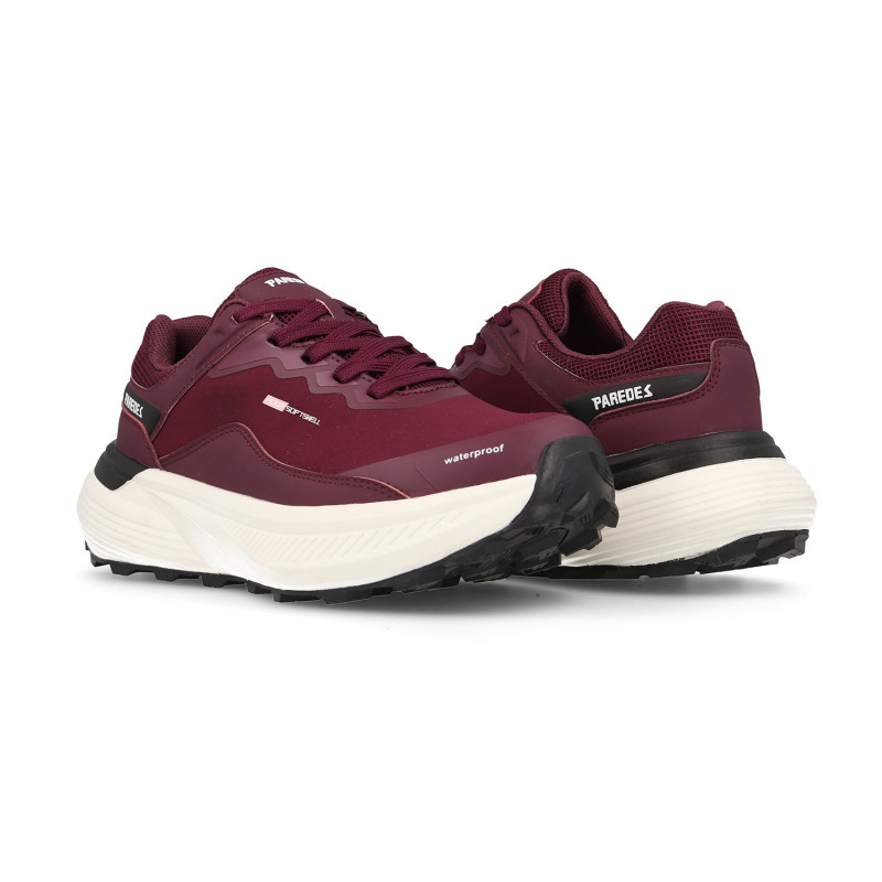 Zapatilla trekking mujer Lezaun burdeos