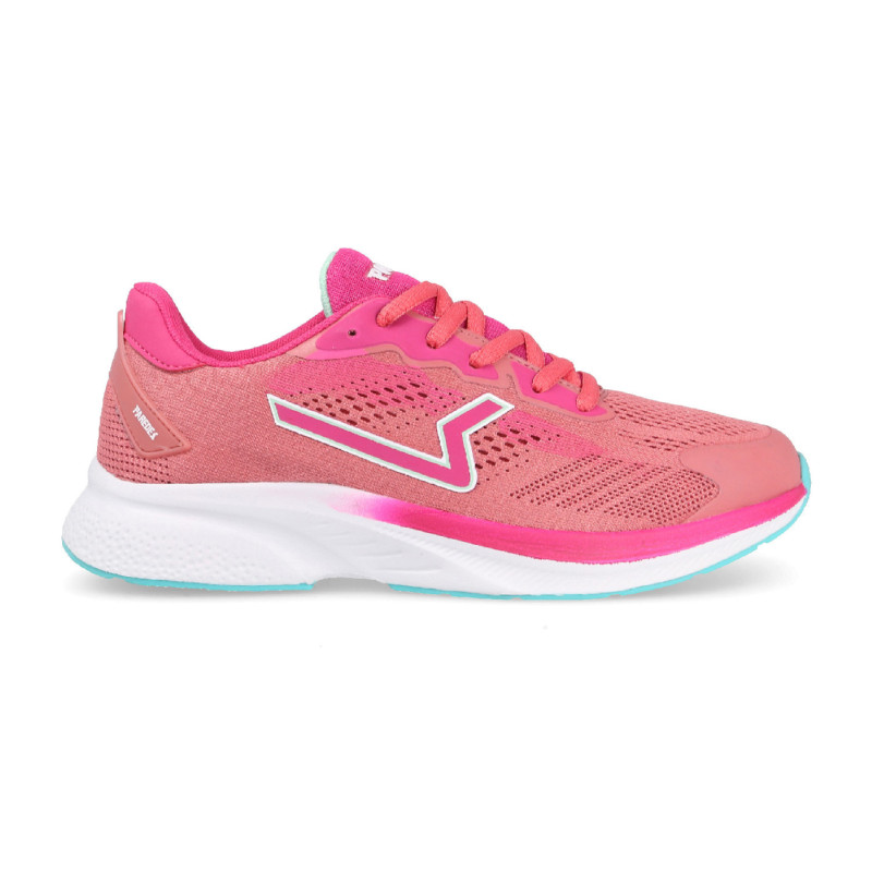 Women's running shoes with rubber sole and breathable fabric