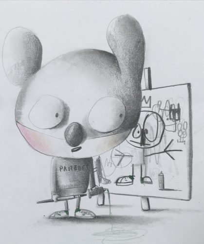 Ilustración Arte Edgar Plans zapatillas Paredes