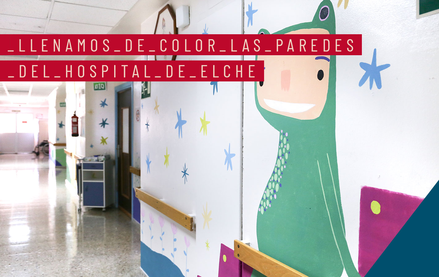 Paredes pinta junto a Believe in art las Paredes del Hospital de Elche