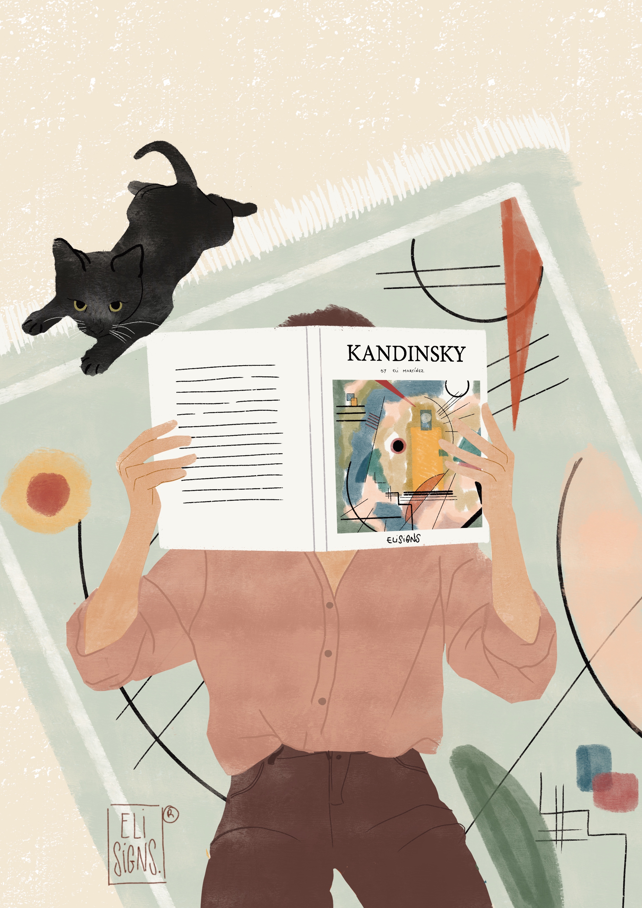 Ilustración Eli Martínez. Kandiski. Colaboración blog Paredes Paredes con la Ilustración española Eli Martínez